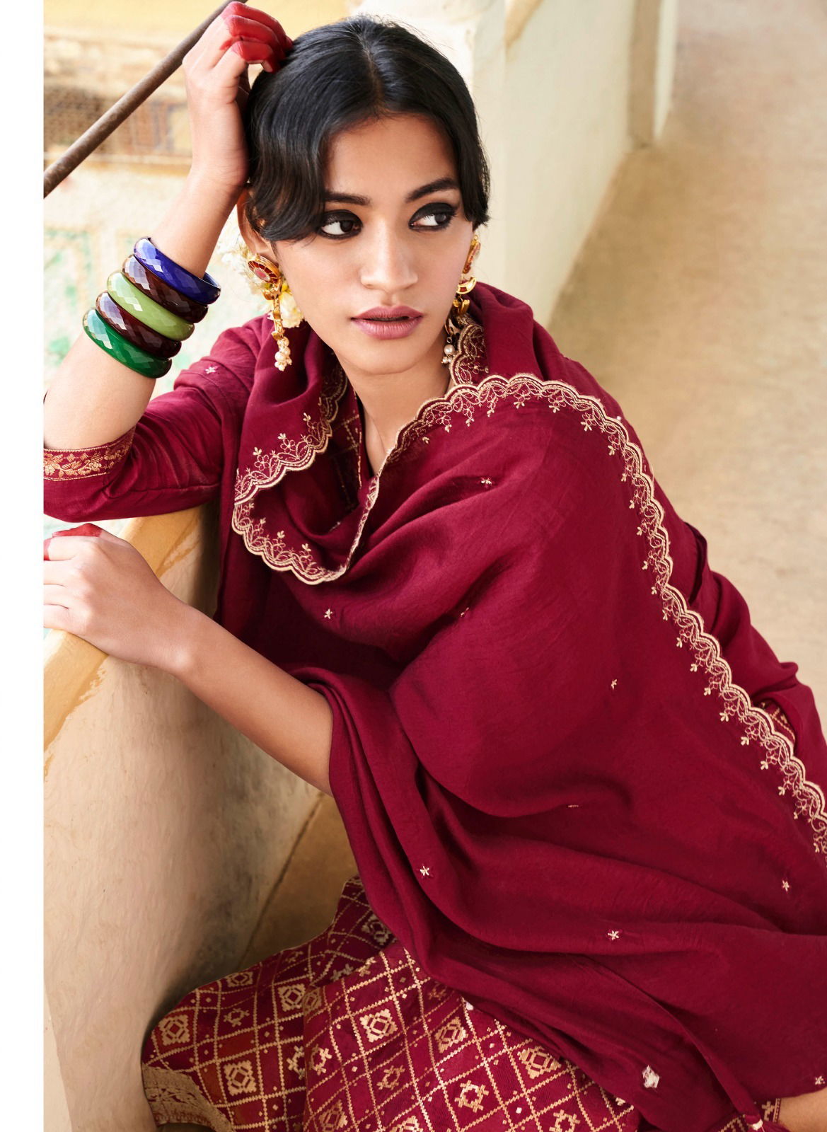 Banaras 3 By Four Buttons Readymade Salwar Kameez
